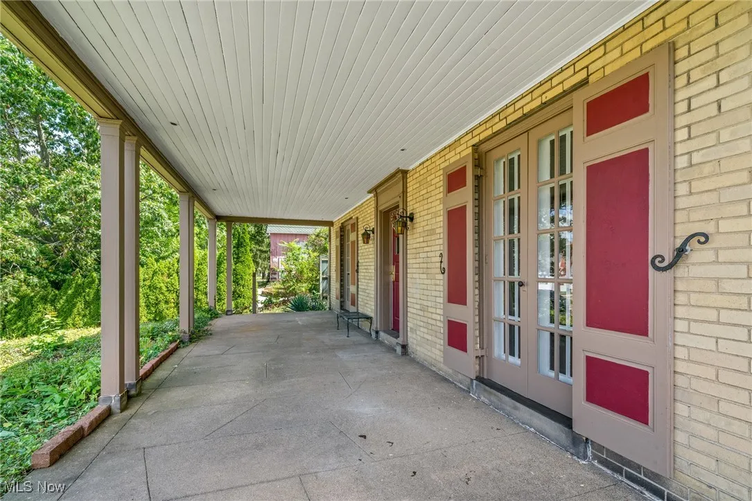 View of covered porch