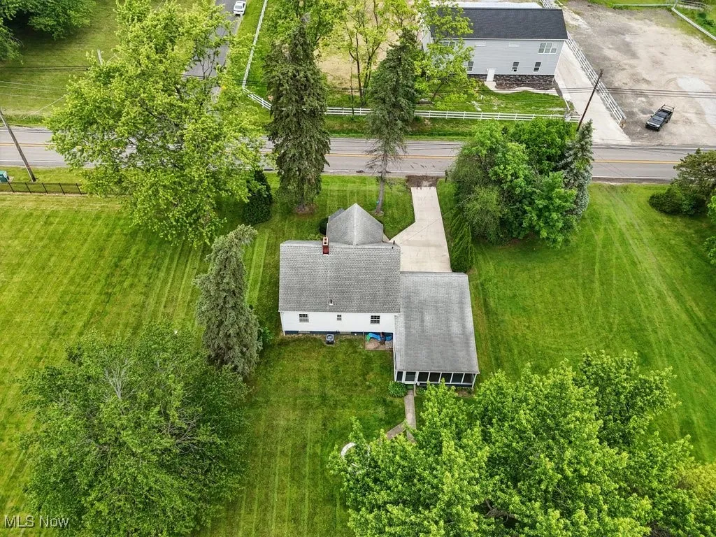 View from above of property