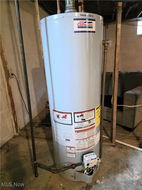 Utilities with gas water heater