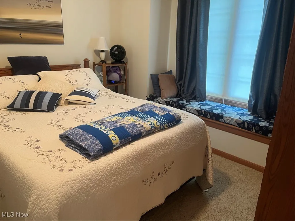 Carpeted bedroom
