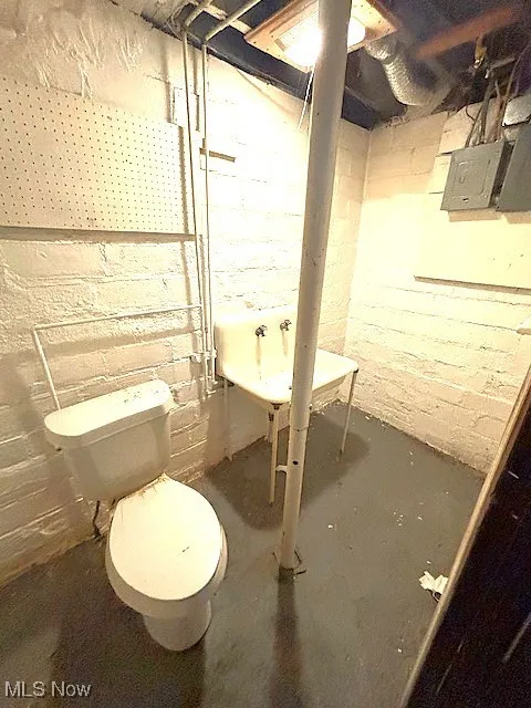 View of unfinished basement