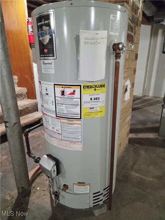 Utilities featuring gas water heater