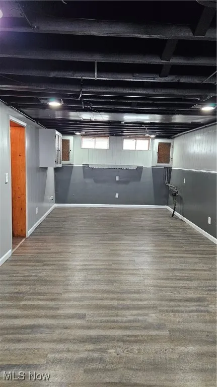 The finished side of the recreation room