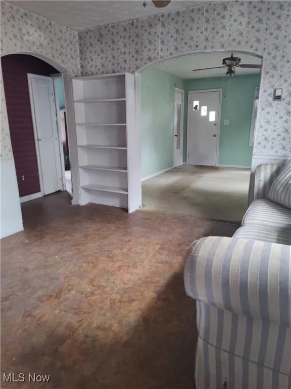 Dining room leading into living room