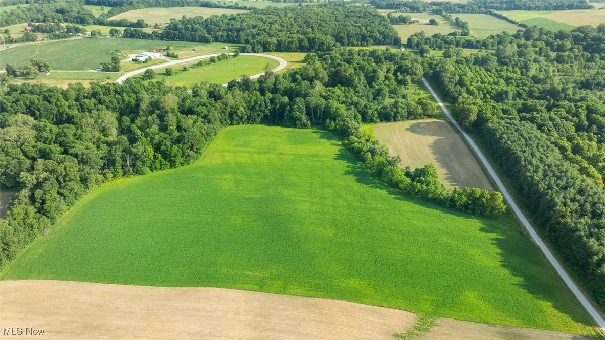 Aerial view of sparsely populated area