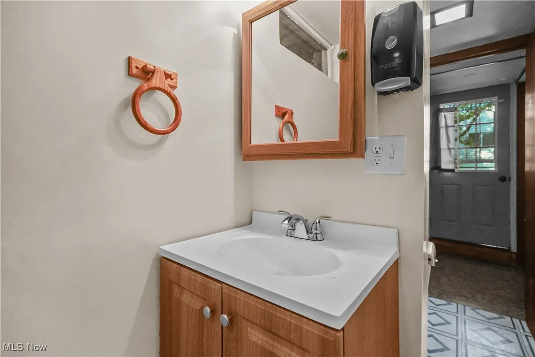 Bathroom featuring vanity