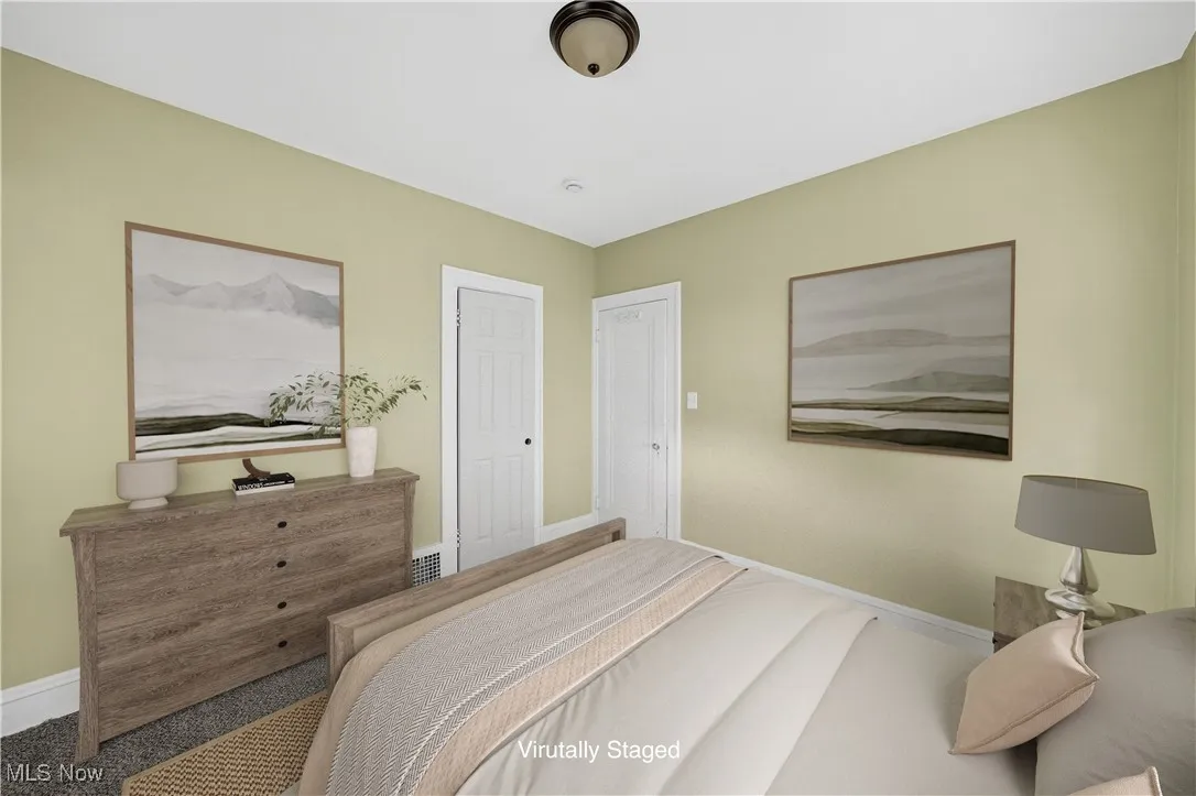 Bedroom with baseboards