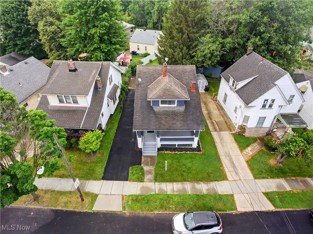 Aerial view of residential area