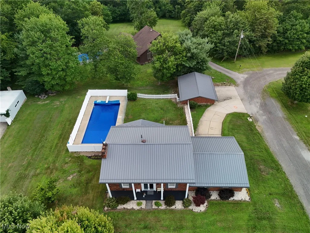 View from above of property