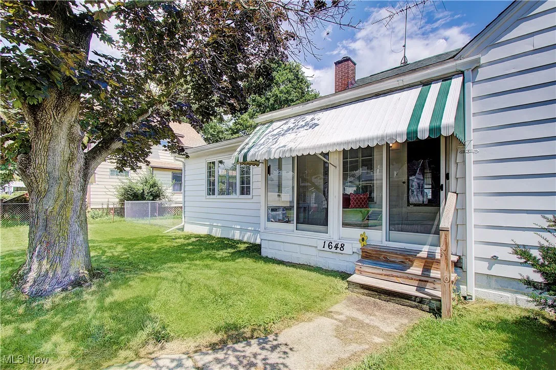 Enclosed porch.