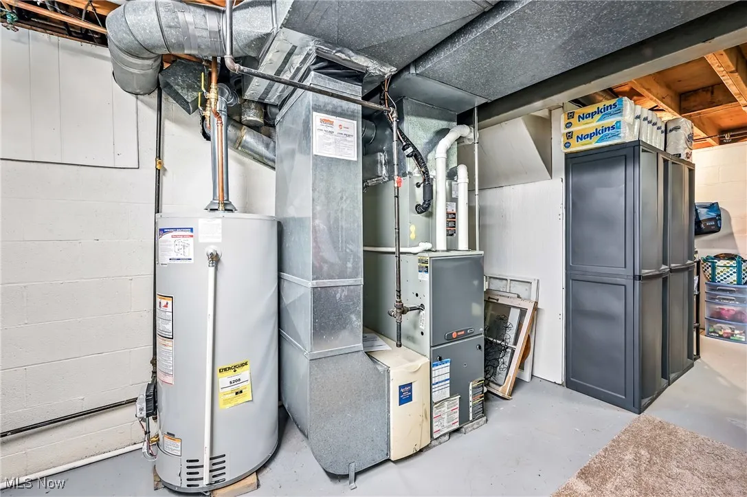 Utility room with gas water heater