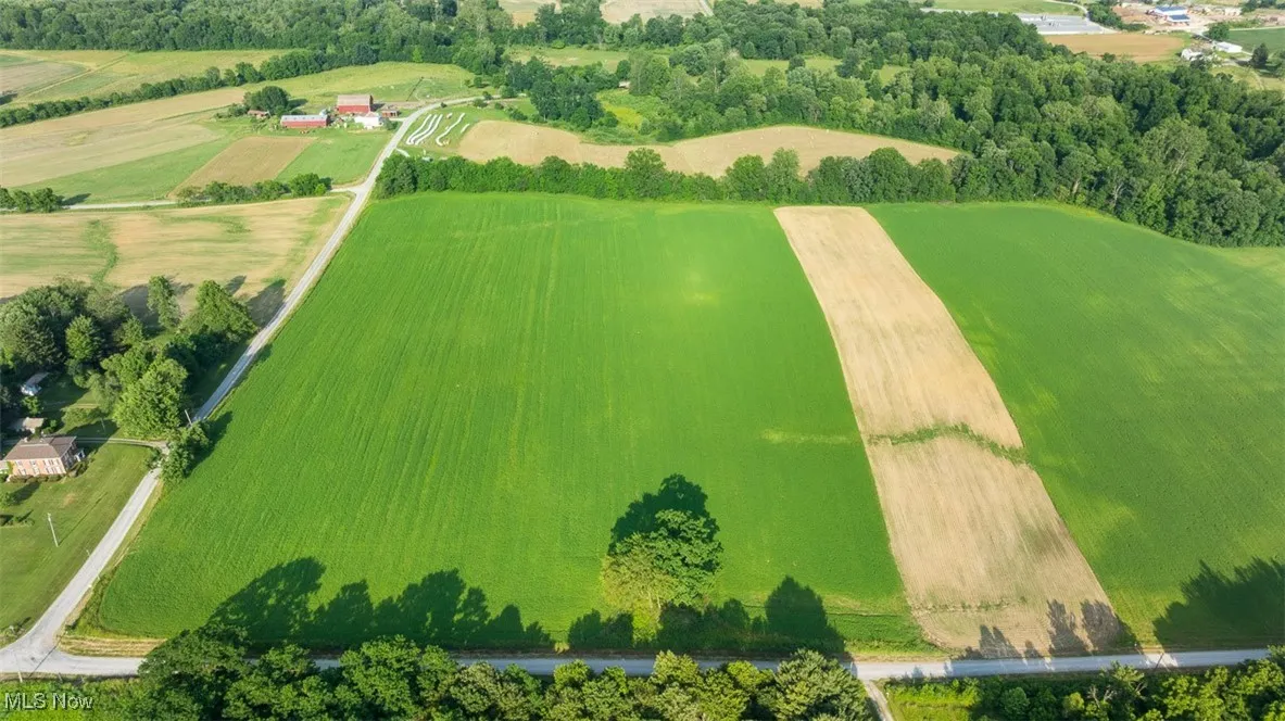 Aerial view of sparsely populated area