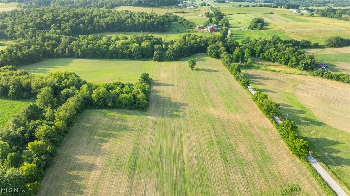 Aerial view of property's location featuring rural landscape