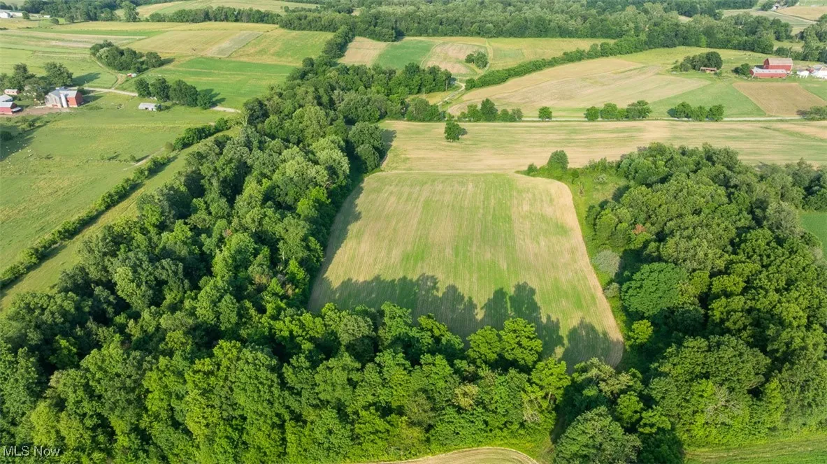 Aerial overview of property's location with rural landscape