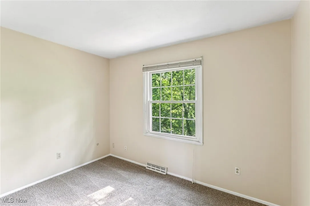 Unfurnished room with carpet flooring and baseboards