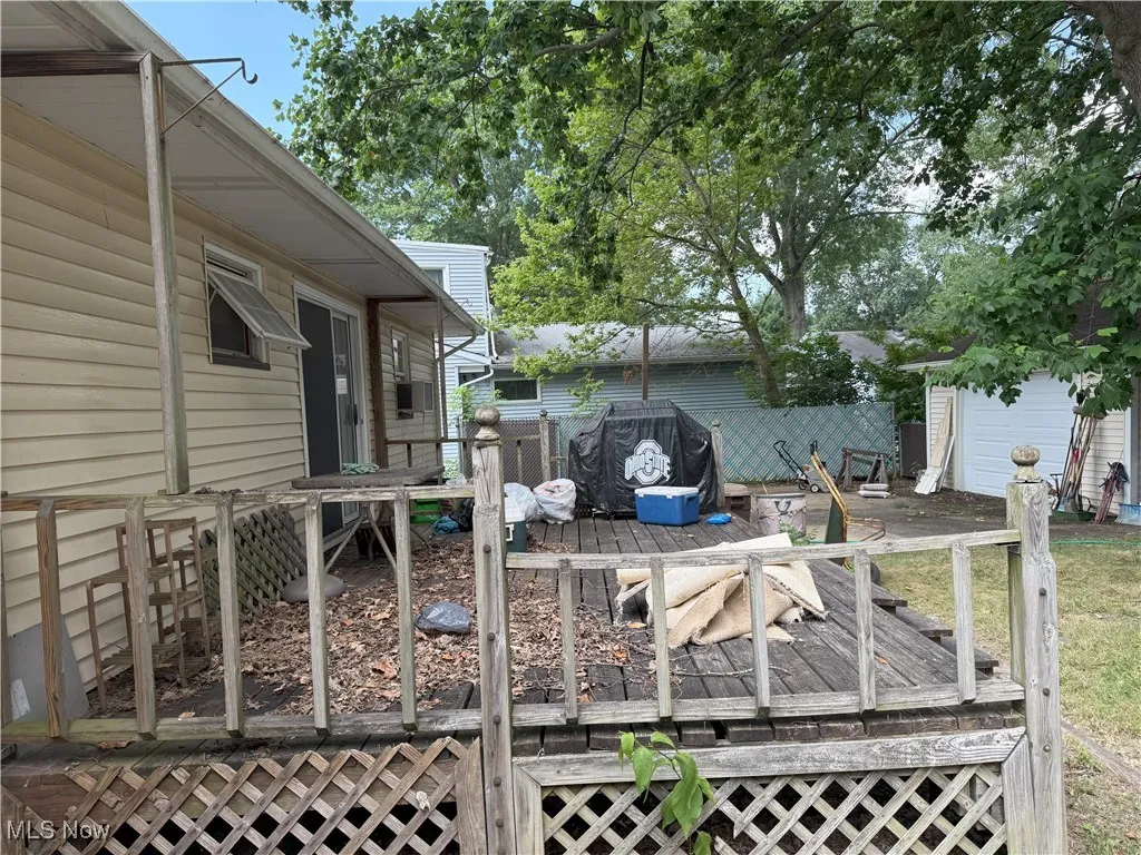 View of wooden deck