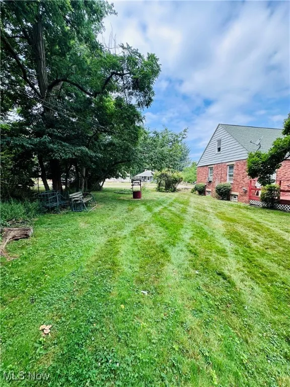 View of grassy yard