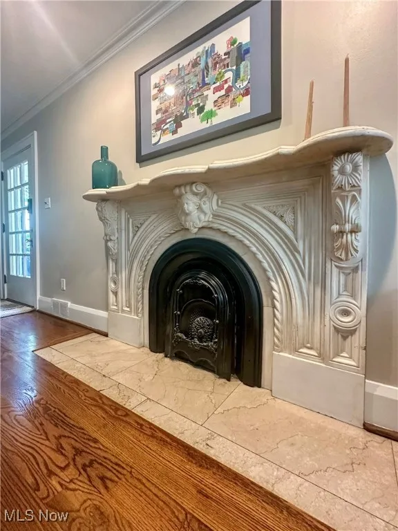 Marble fireplace