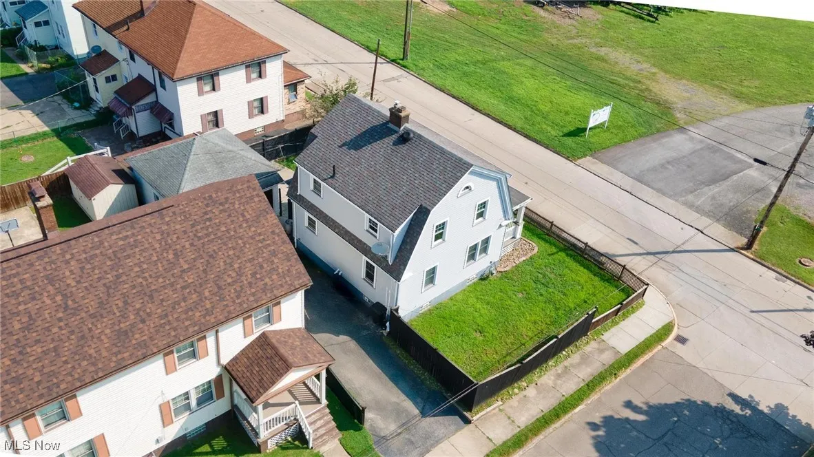 Aerial view of residential area