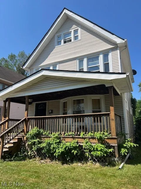 View of front facade with covered porch