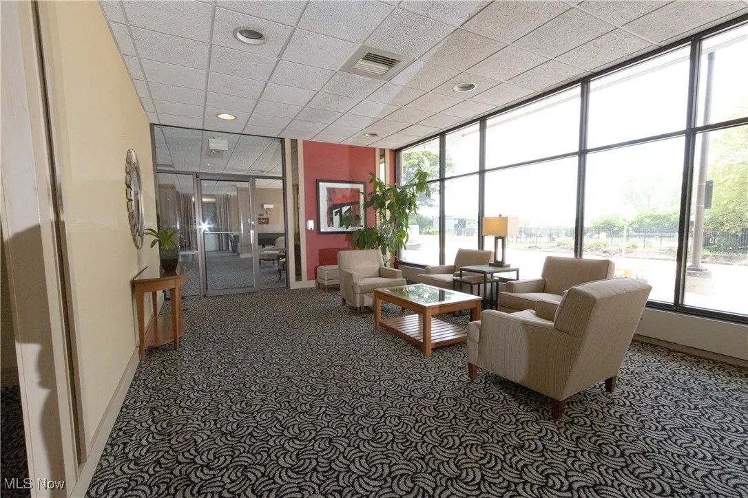 Common area with recessed lighting