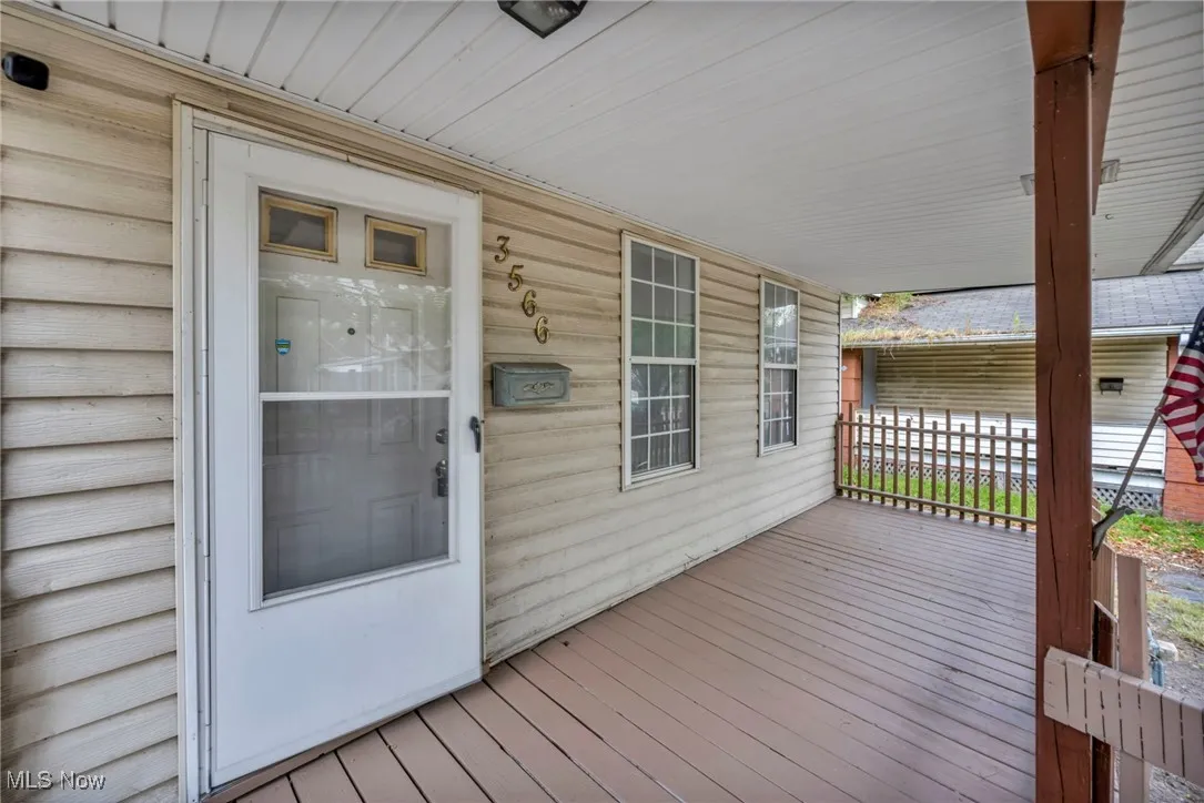 View of wooden porch