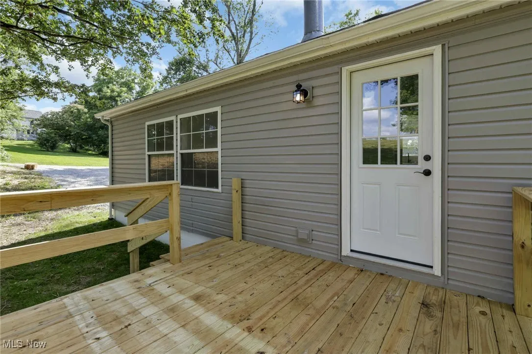 View of wooden deck