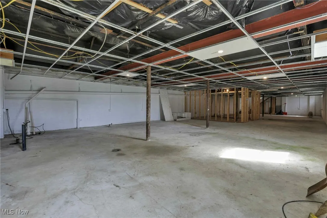 View of unfinished basement