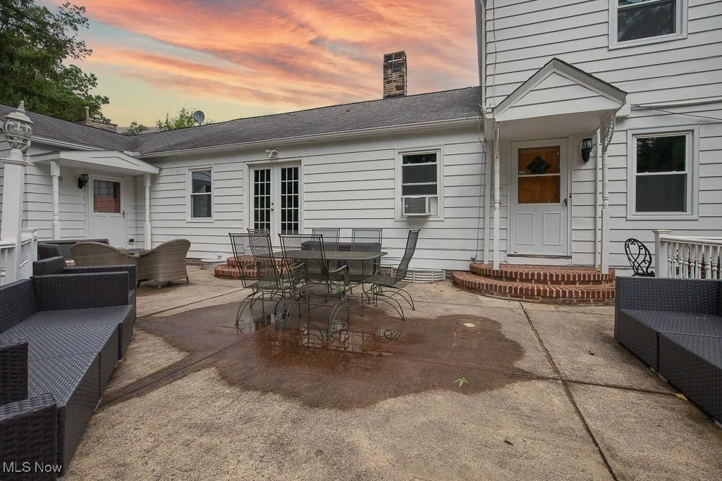 View of patio with an outdoor living space and outdoor dining area