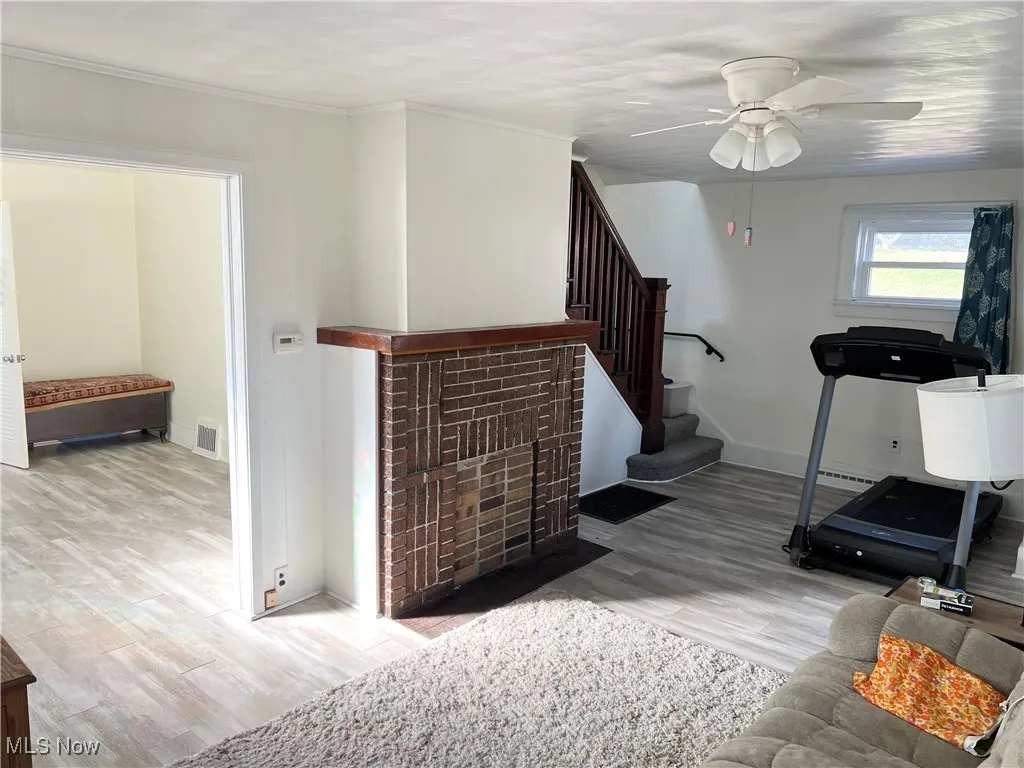 Open concept from formal dining room and living room