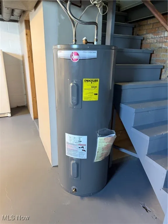Utilities featuring electric water heater