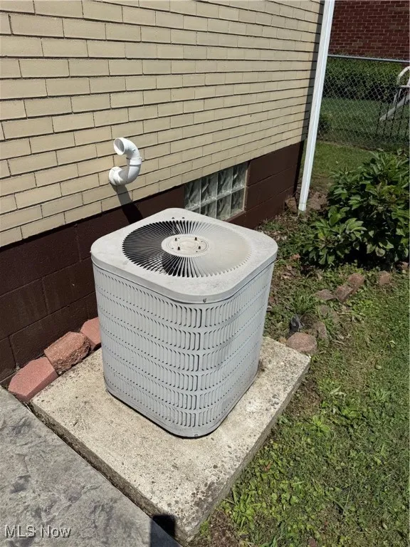 Exterior view of a central air condition unit
