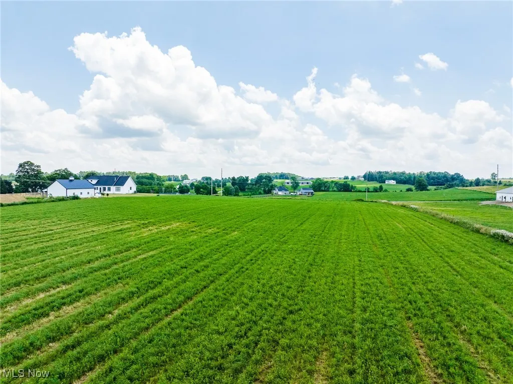View of grassy yard featuring a rural view and agricultural plots