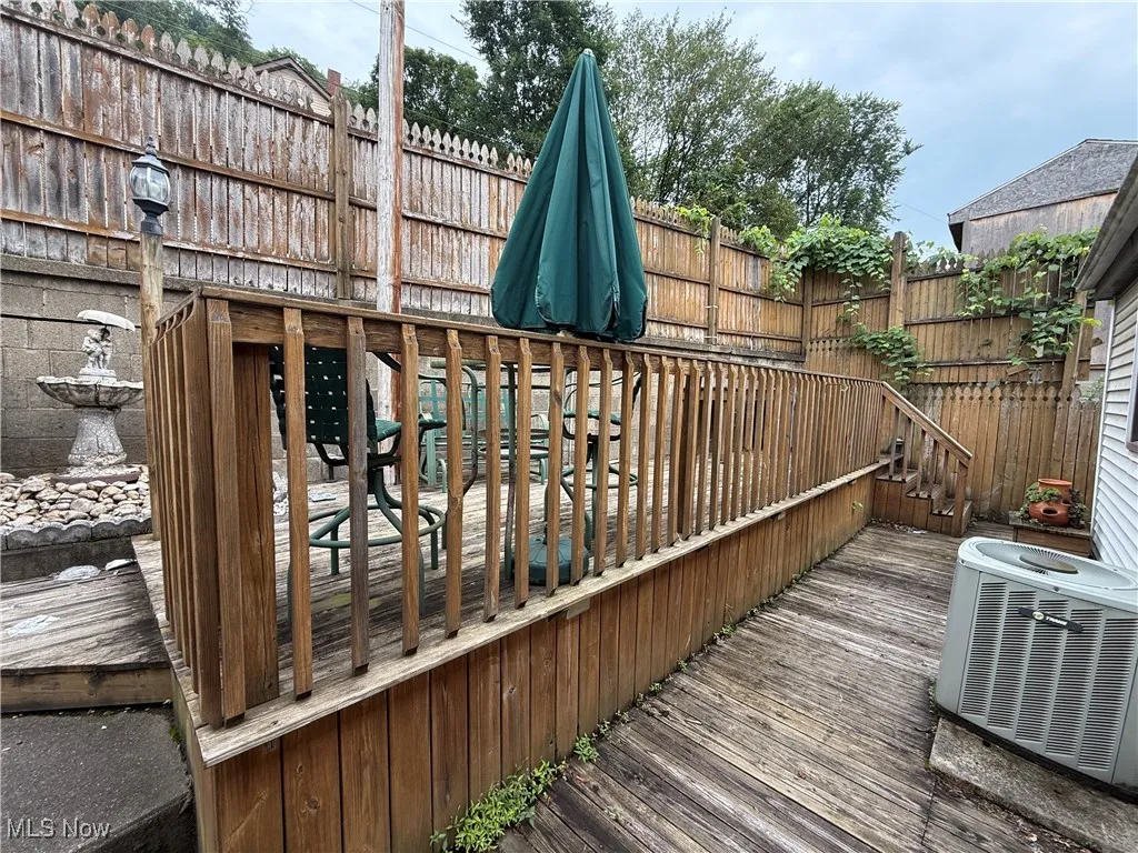 View of wooden deck