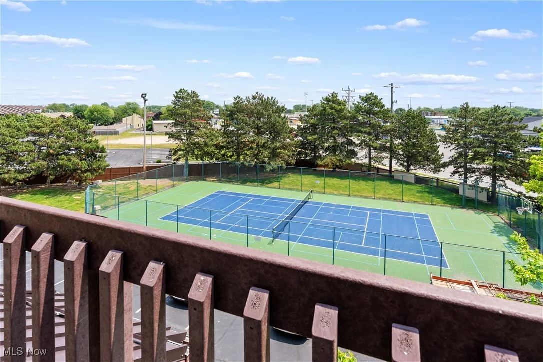 View of tennis court
