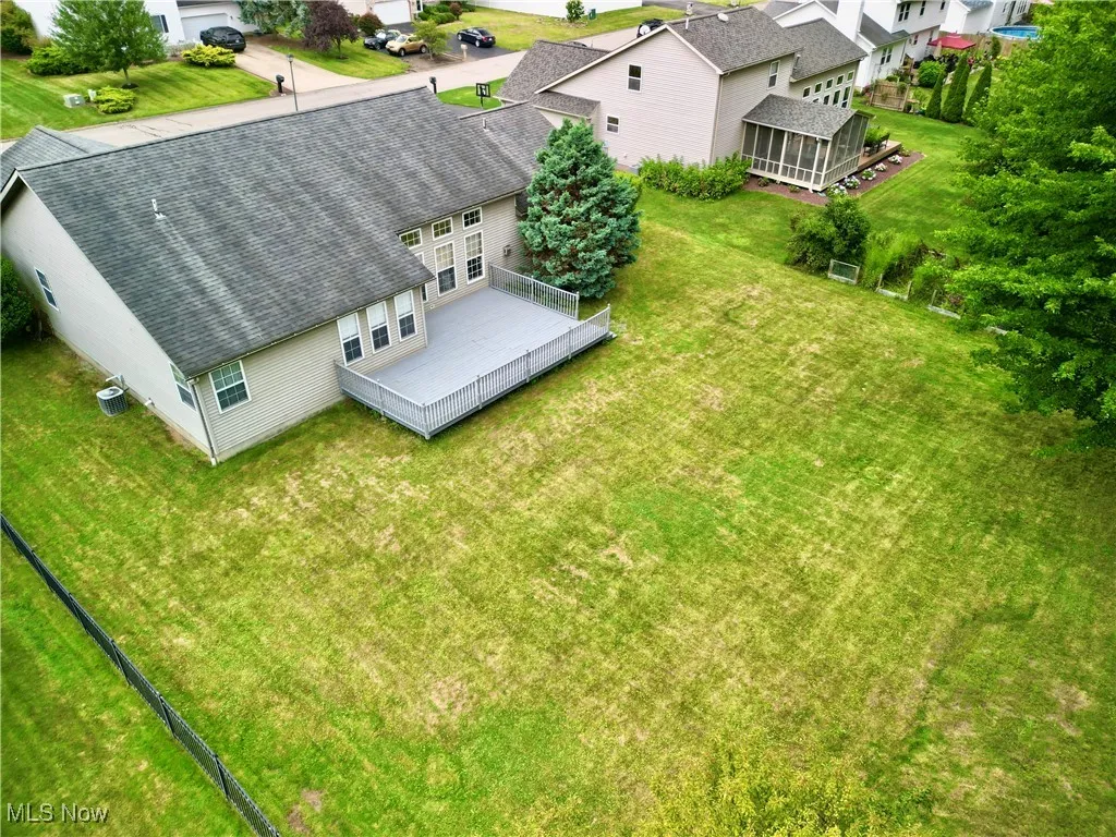 Aerial view of back area