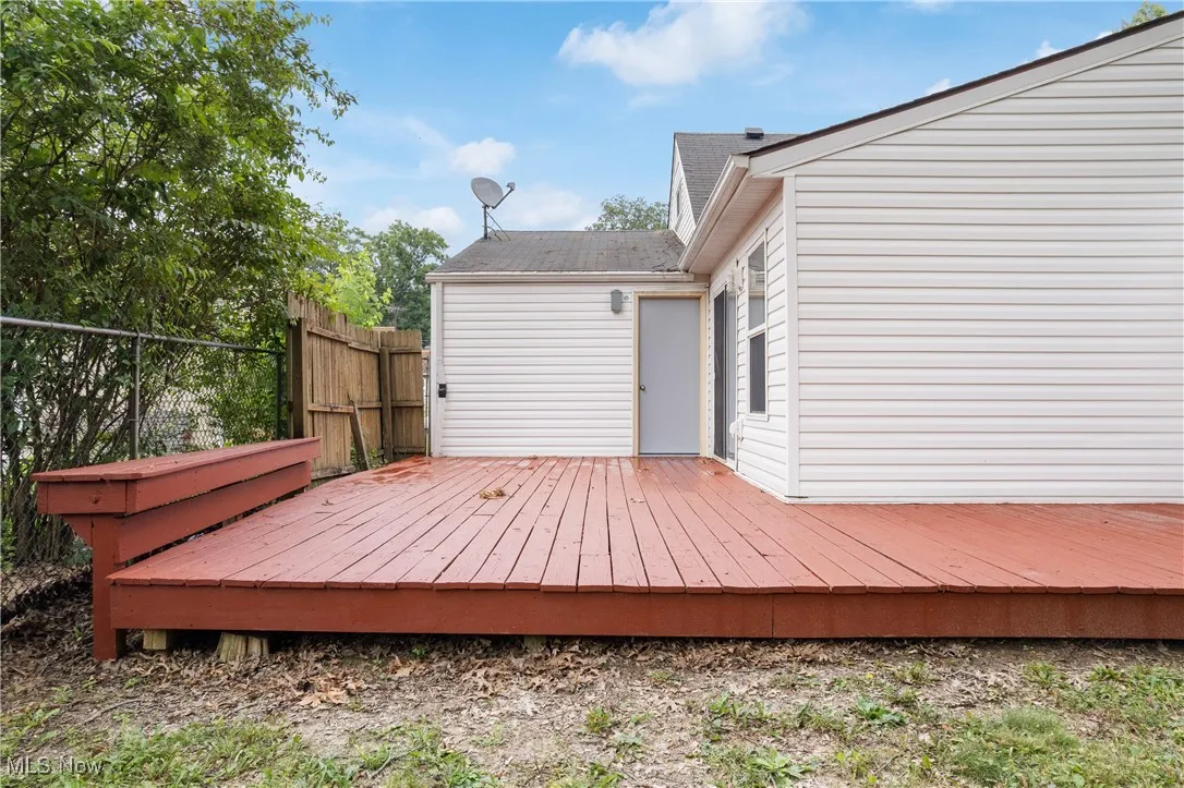 View of wooden deck