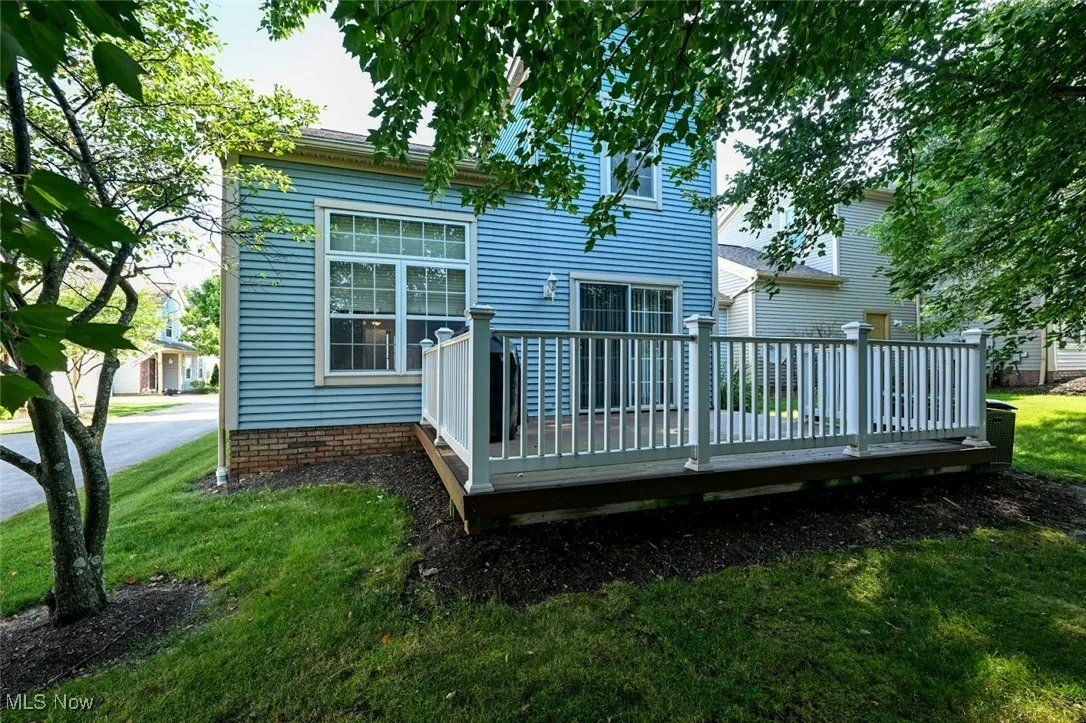 Rear elevation of the home