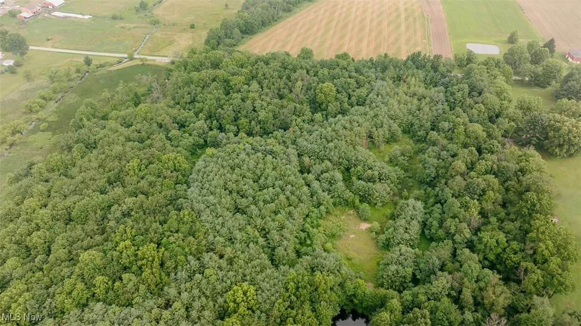 Aerial overview of property's location featuring rural landscape