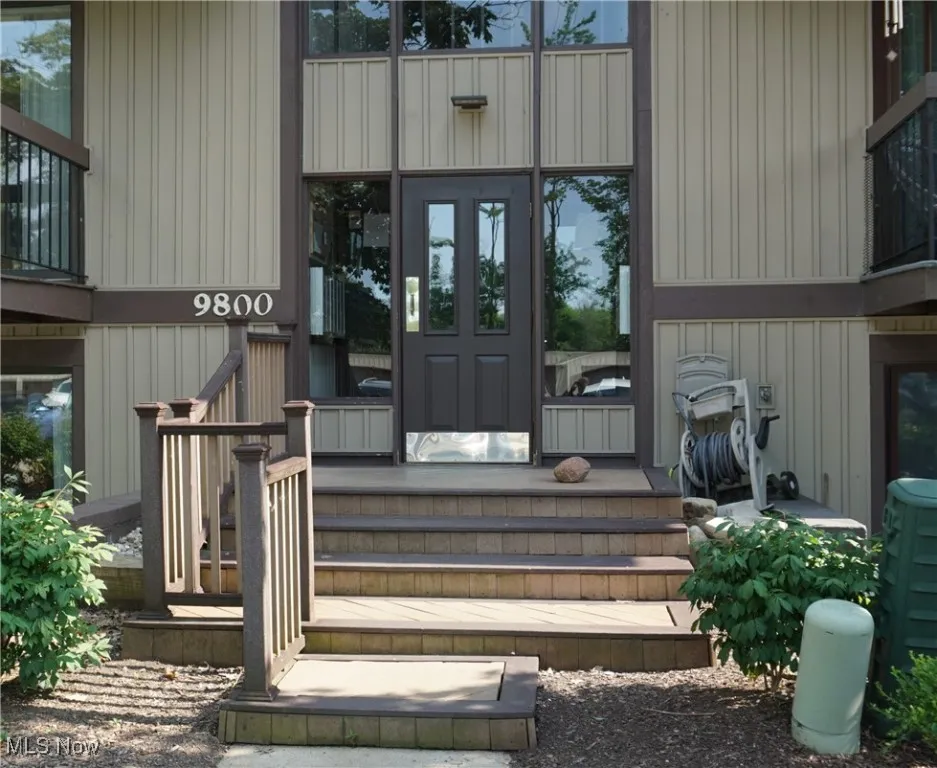 Entrance to property with french doors
