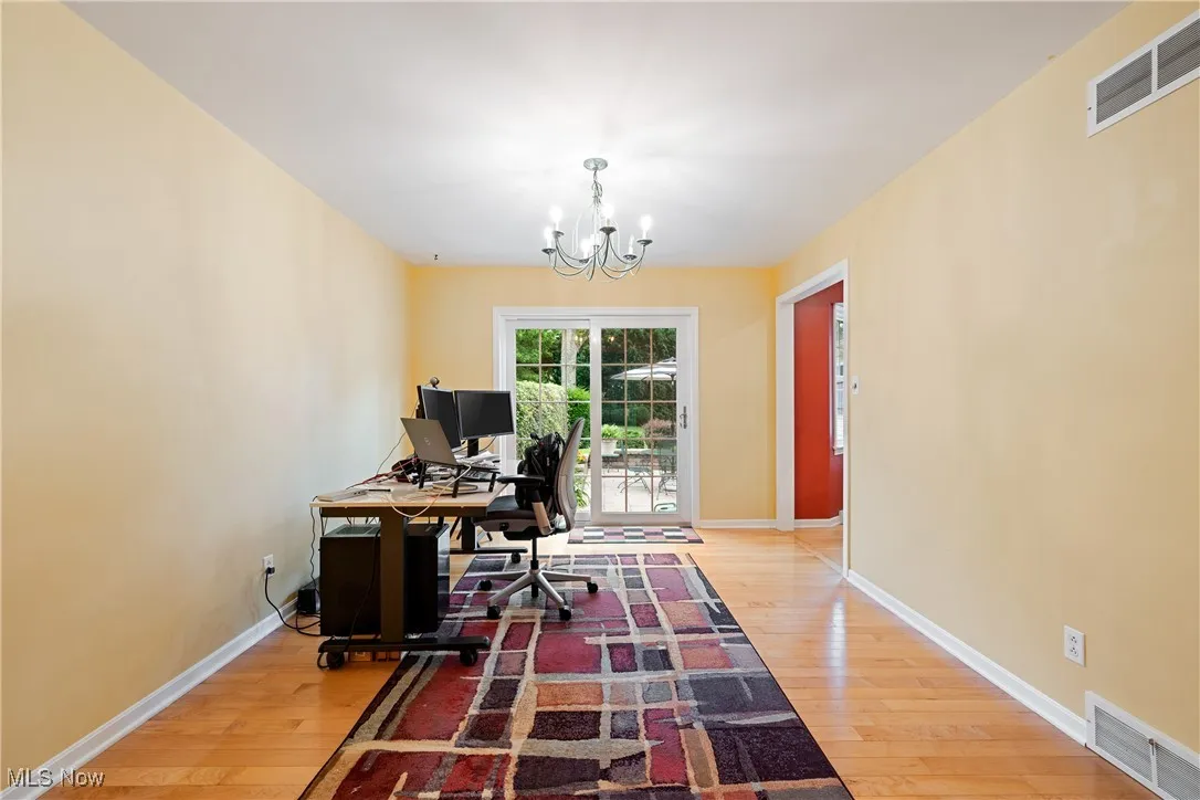 Formal dining room currently set up as a home office.