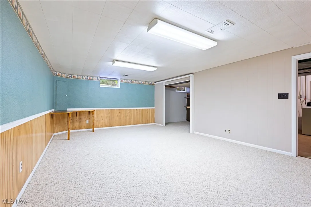 Recreation room in the basement