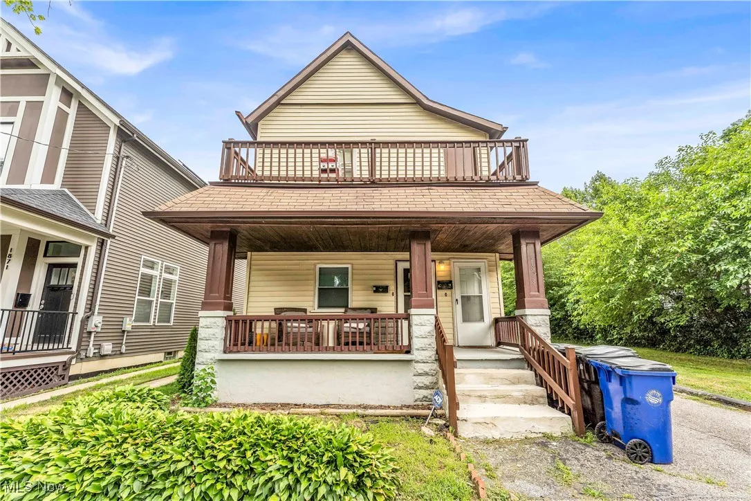 View of front of home with a porch