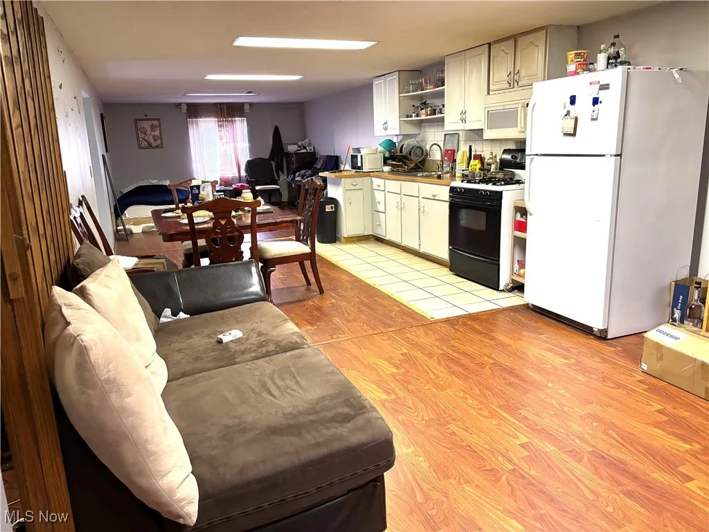 Lower level kitchen and living area