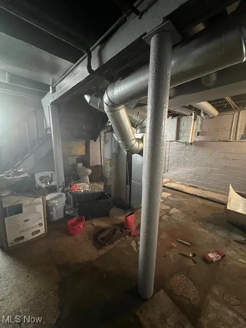 View of unfinished below grade area