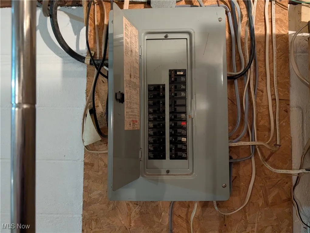 Utility room with electric panel