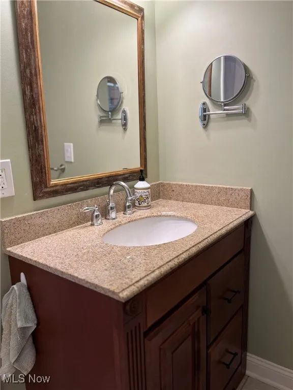 Bathroom featuring vanity
