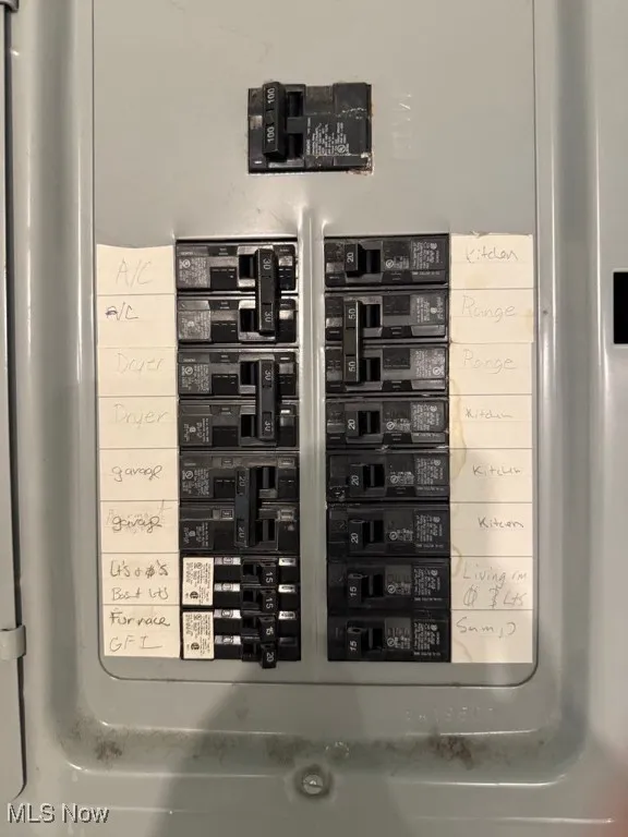 Utility room with electric panel
