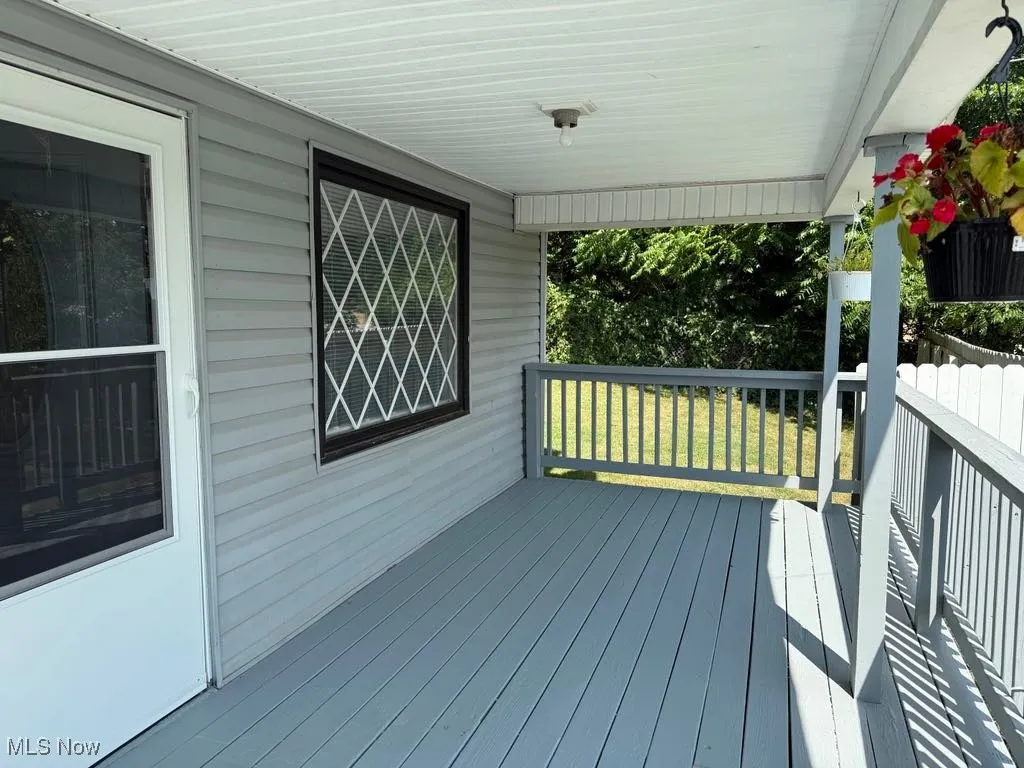 View of front porch