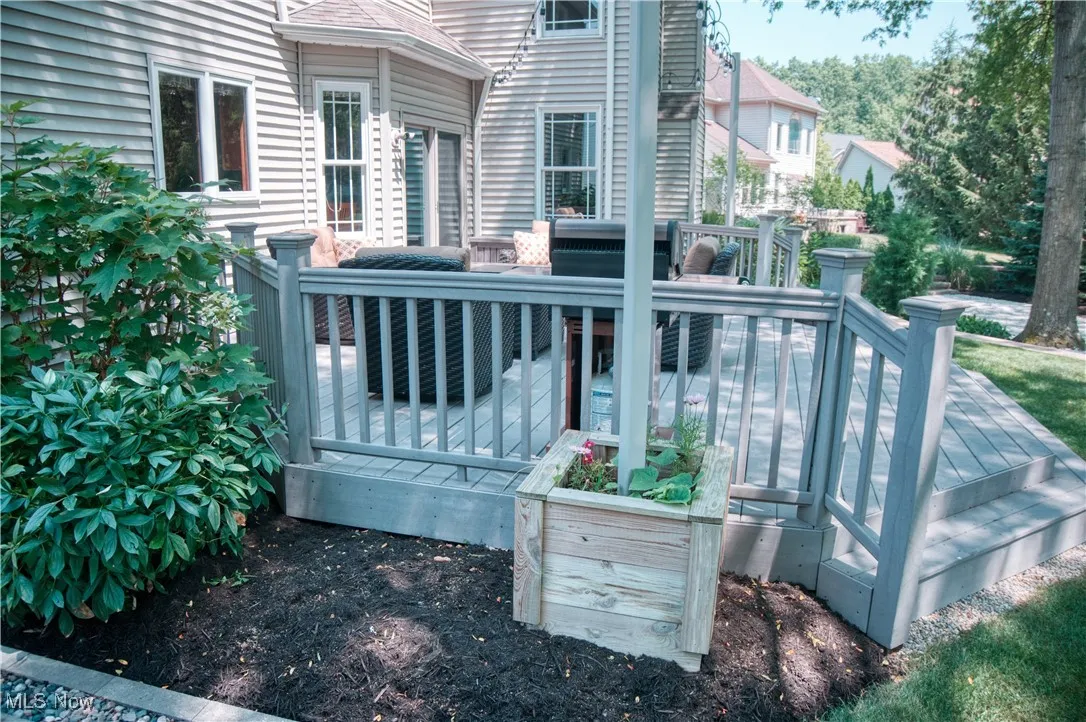 View of wooden deck